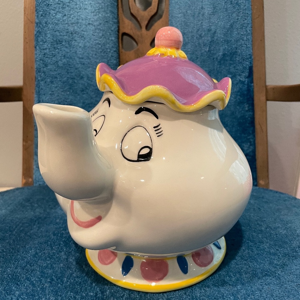 Vintage Treasure Craft 1990s Disney Beauty & the Beast Tea Pot Mrs. Potts
